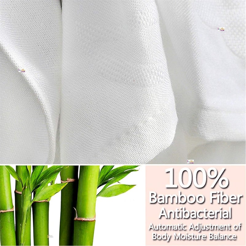 BABY STATION Bamboo Cotton Muslin Swaddle Wrapper Blanket for Babies / 2-Layer All Season Ultra Soft Breathable Hypoallergenic Anti-Bacterial Shawl - White - 43x43 Inch - Pack of 1 (Prints May Vary) - Image 3