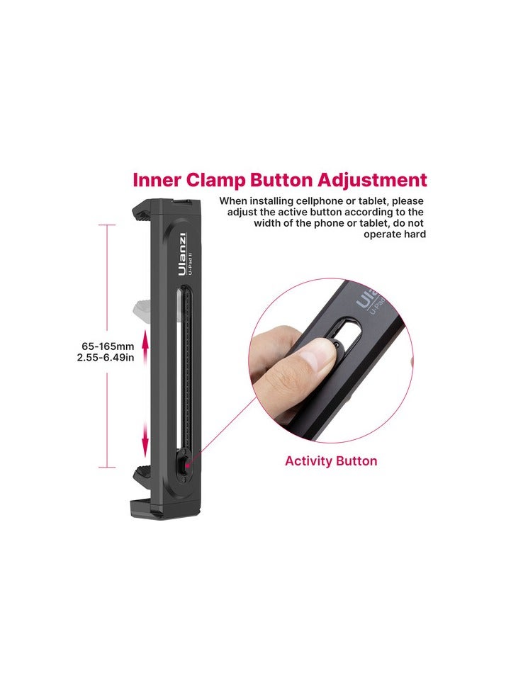 Ulanzi ULANZI U-Pad II Smartphone & Tablet Clamp – Adjustable Holder with Cold Shoe & 1/4” Screw Mount for Tripods, Video Rigs, Live Streaming & Content Creation - Image 4