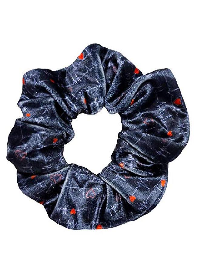 Infinity Collection رباط شعر ممرضات إكسسوارات ممرضات أسود تخطيط كهربائي للقلب روابط شعر طبية مرنة هدايا للممرضات - Image 2