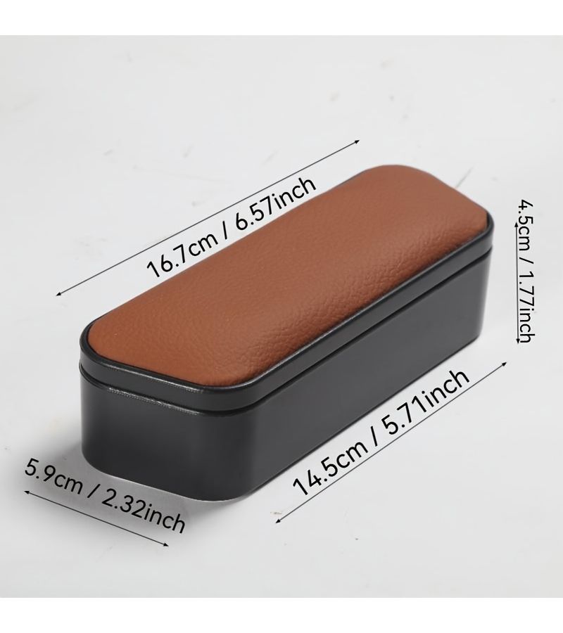 Blue Height Adjustable Car Left Armrest Console With Storage Box - Image 2