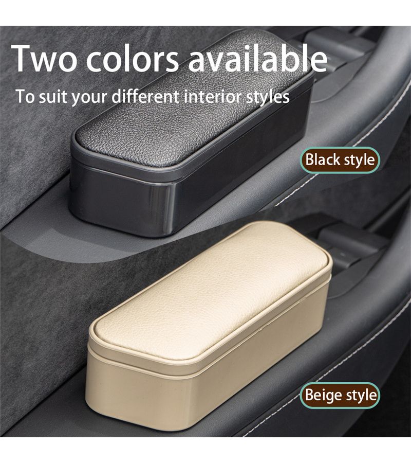 Blue Height Adjustable Car Left Armrest Console With Storage Box - Image 4