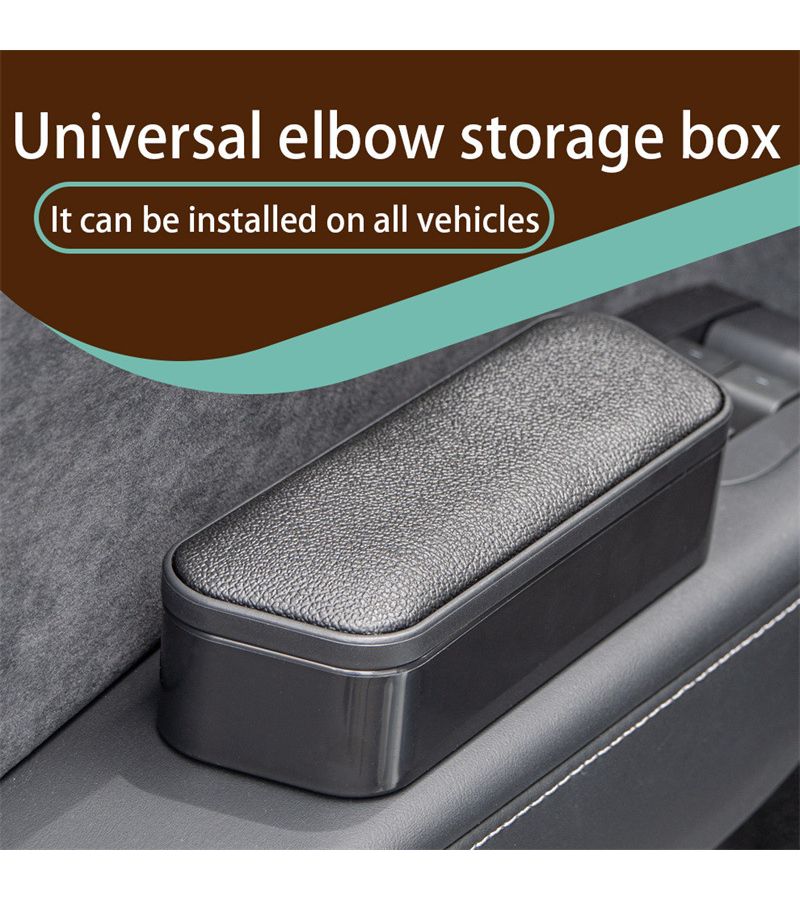 Blue Height Adjustable Car Left Armrest Console With Storage Box - Image 5