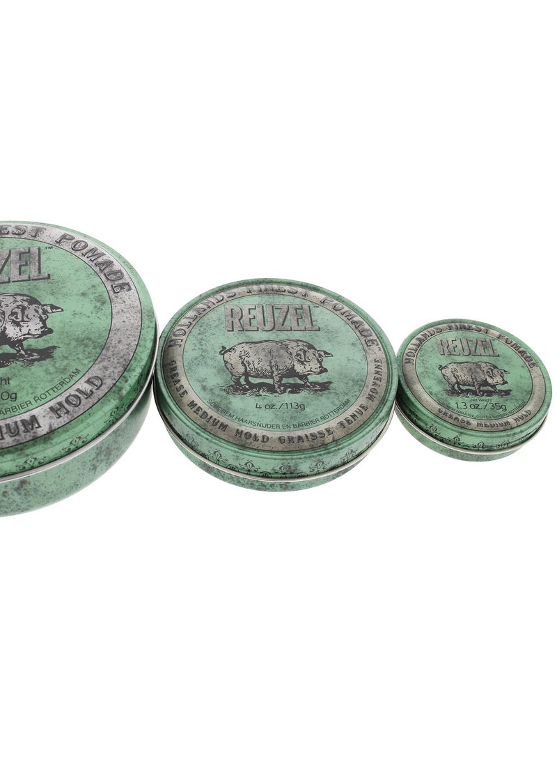 Reuzel - Green Pomade Grease - 1.3oz/35g - Image 1