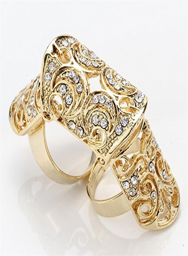 Szxc خاتم كريستالي مزدوج قابل للتعديل من Szxc Jewelry للنساء - Image 2