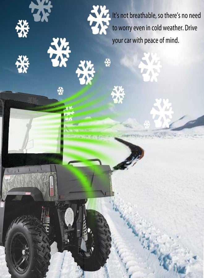 SUONE Soft Rear Windshield Compatible with Hisun 500 700,Axis 700 750 crew,Coleman 500 700,Massimo MSU 500,Yamaha Rhino 450 660 700 - Image 2