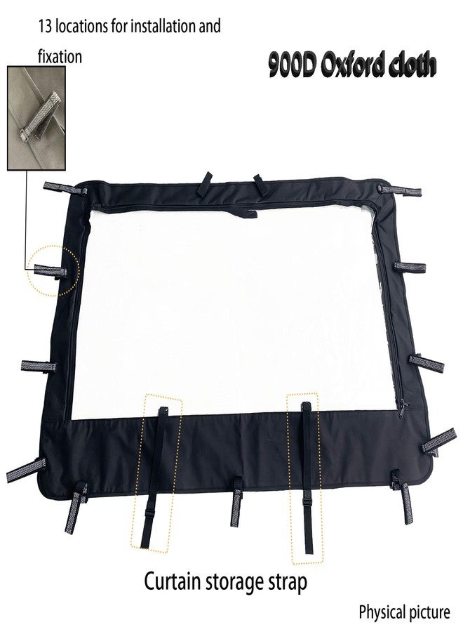 SUONE Soft Rear Windshield Compatible with Hisun 500 700,Axis 700 750 crew,Coleman 500 700,Massimo MSU 500,Yamaha Rhino 450 660 700 - Image 4