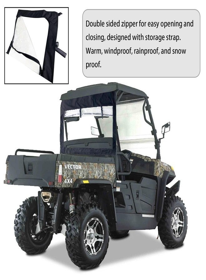 SUONE Soft Rear Windshield Compatible with Hisun 500 700,Axis 700 750 crew,Coleman 500 700,Massimo MSU 500,Yamaha Rhino 450 660 700 - Image 3