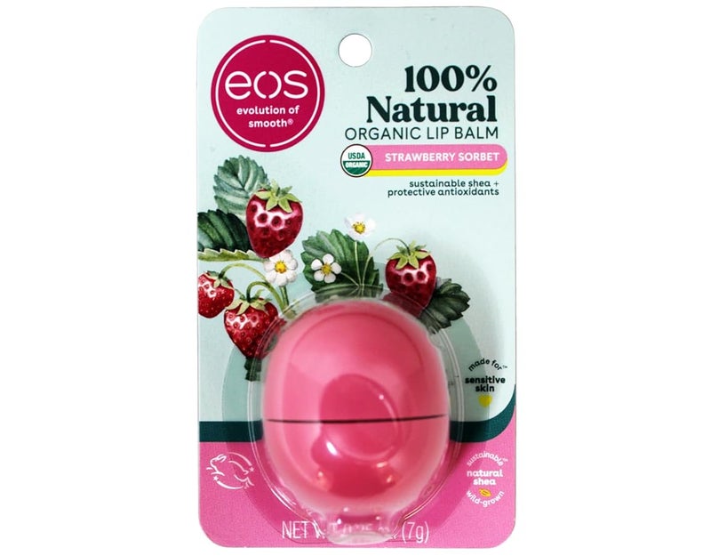 eos Smooth Lip Balm Sphere Strawberry Sorbet 025 oz Pack of 2 - Image 2