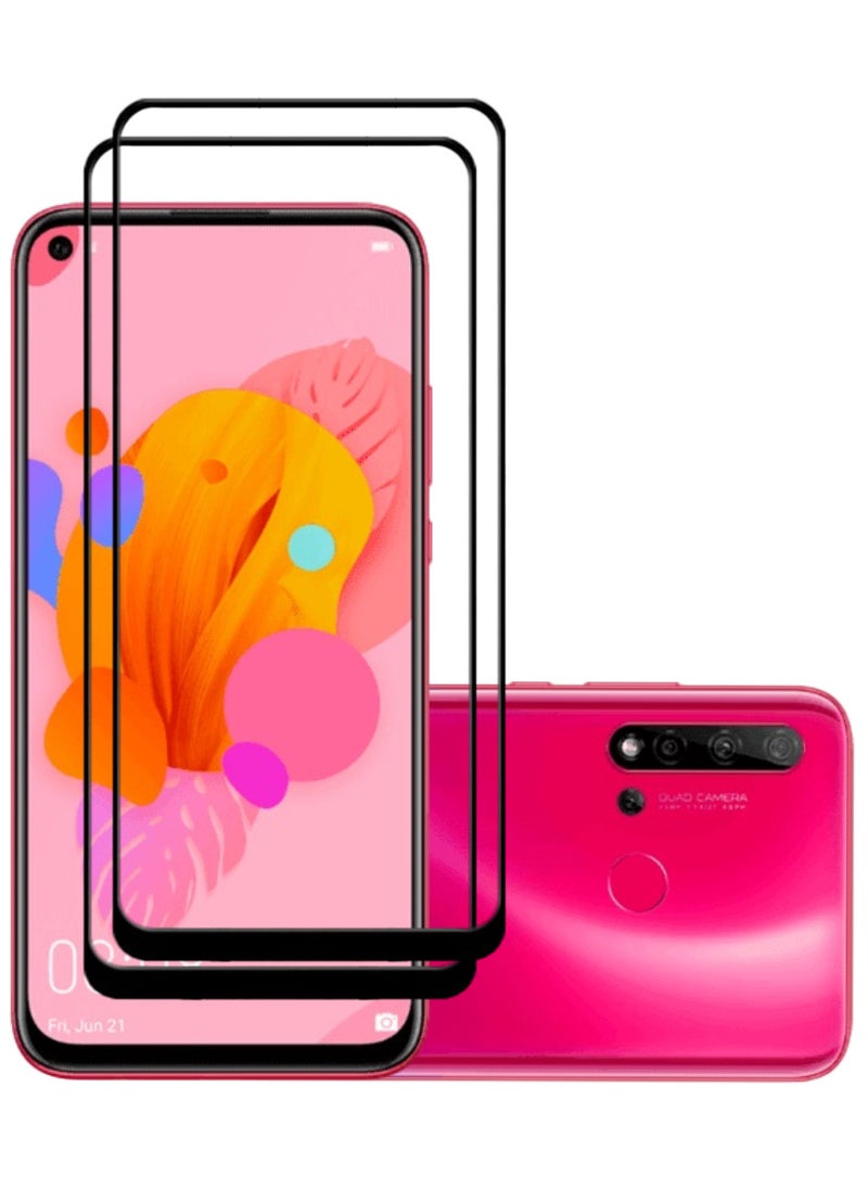 ACLIX 2 Pieces Antistatic ESD Dustproof Premium Quality High Definition Tempered Glass Screen Protector Designed For Huawei nova 5i - Image 1