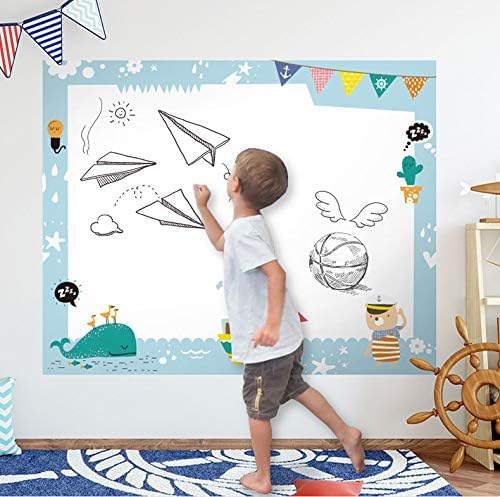 DreamKraft Whiteboard Sticker Roll for Wall (45x200 cm / 1.5x6.5 ft) Self Adhesive, Removable, Waterproof Dry Erase Sheet .Includes Marker for Home, Office, Kids, School Use - Image 4