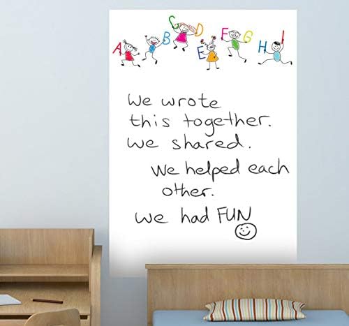 DreamKraft Whiteboard Sticker Roll for Wall (45x200 cm / 1.5x6.5 ft) Self Adhesive, Removable, Waterproof Dry Erase Sheet .Includes Marker for Home, Office, Kids, School Use - Image 5