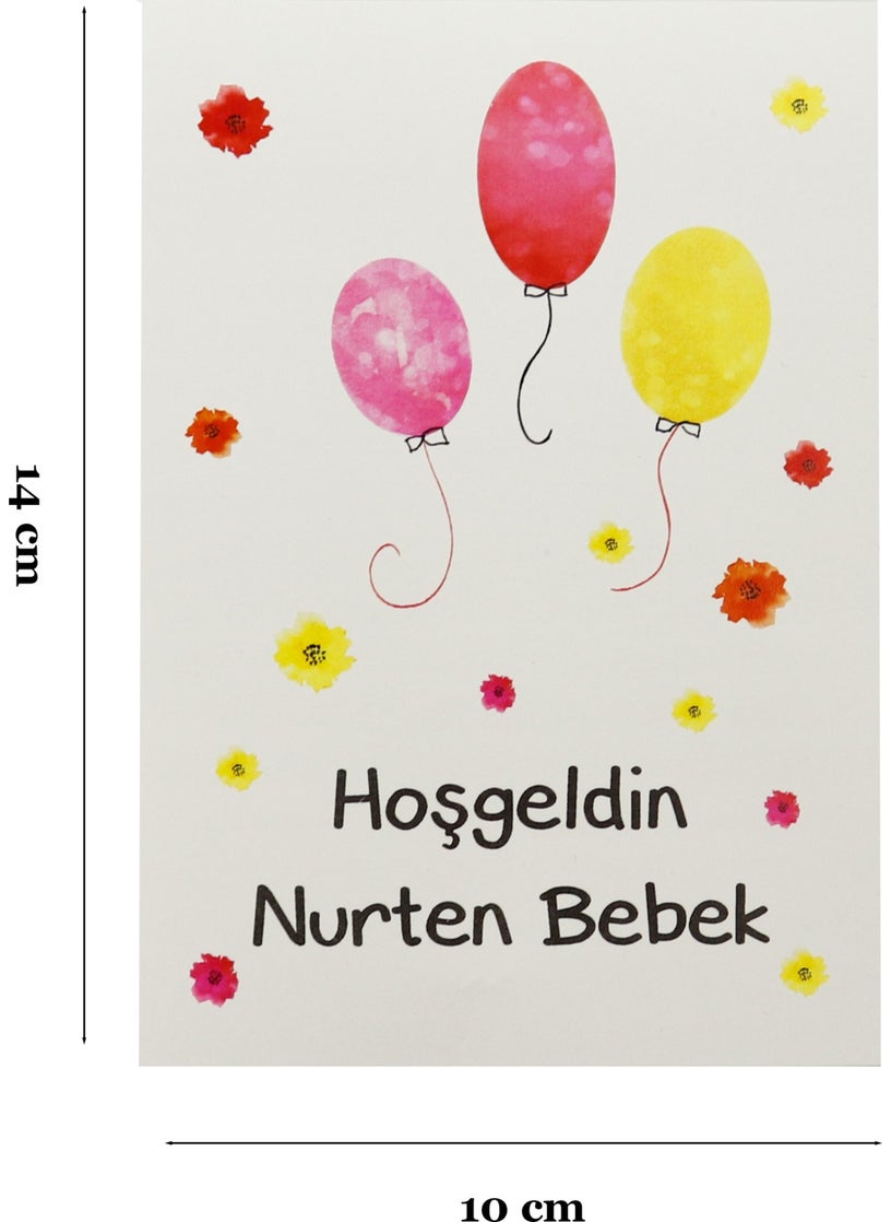 Repro Design 10X14 cm Personalizable Welcome Baby Themed 10 Piece Card Model-2  - Image 2