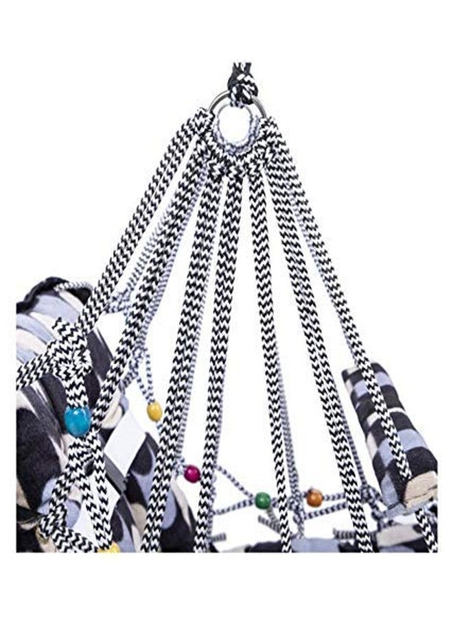 Mahi Enterprise? Presents Cotton Swing for Kids Baby's Children Folding and Washable 1-3 Years with Safety Belt Home Garden Jhula for Babies for Indoor Outdoor(Multicolor) - Image 3