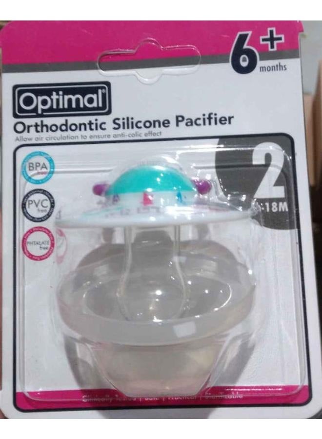 Optimal Orthodontic Silicone Pacifier 6M+, Assorted - Image 5