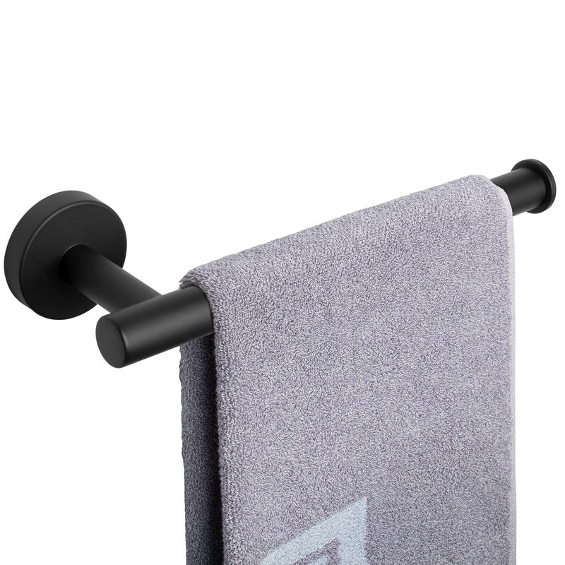 Hand Towel HolderTowel Ring Thicken SUS304 Stainless Steel Hand Towel Bar for Bathroom Rustproof Wall Mounted Towel Rack Contemporary Style Bath Accessories 9 Inch Matte Black Pack of 8 
