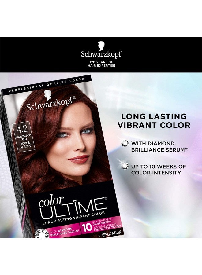 Schwarzkopf Color Ultime Hair Color, 4.2 Mahogany Red, 1 Application - Permanent Red Hair Dye for Vivid Color Intensity and Fade-Resistant Shine up to 10 Weeks - Image 4