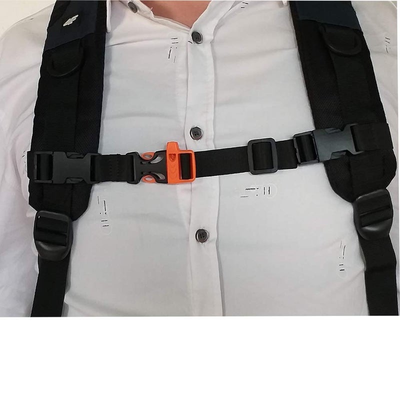 Amlrt HDHYK 2 Pack Backpack Chest Strap- Nylon - Adjustable Universal (Black) - Image 5