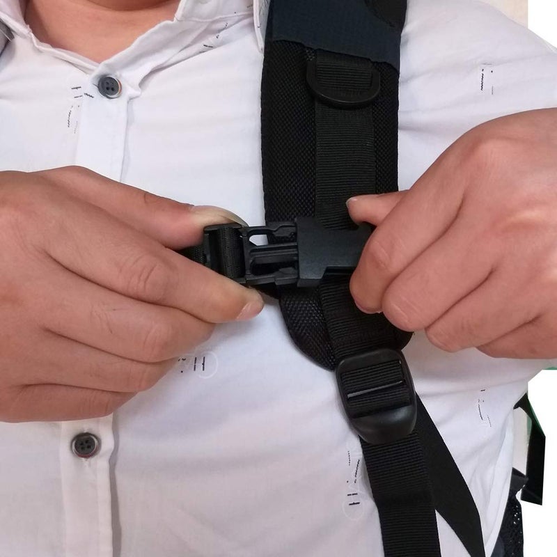 Amlrt HDHYK 2 Pack Backpack Chest Strap- Nylon - Adjustable Universal (Black) - Image 4