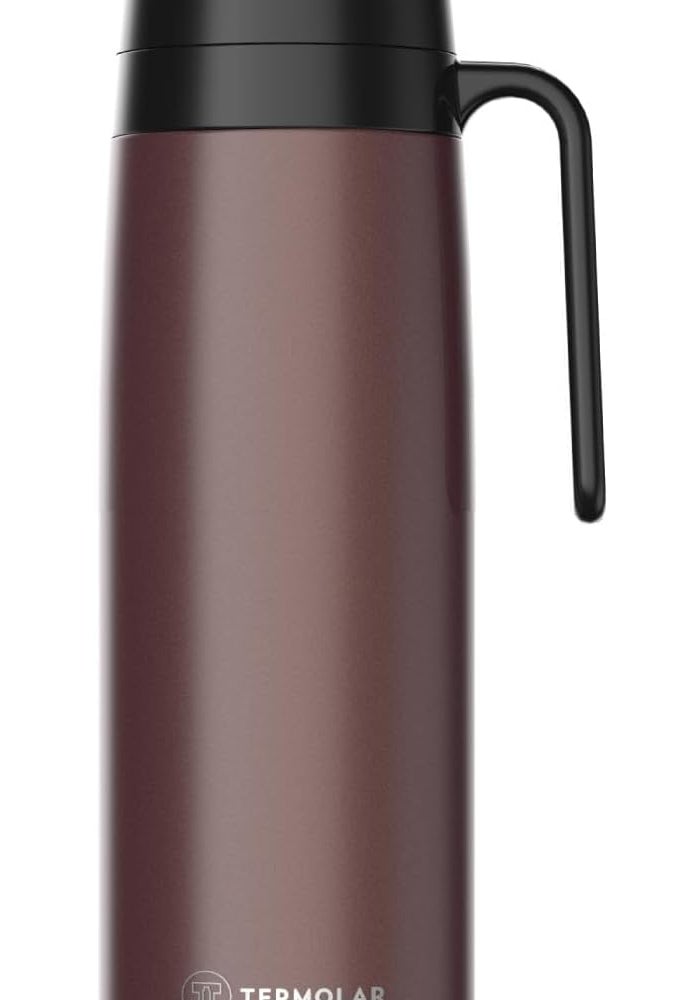 Termolar زجاجة تيرمولار الفولاذ المقاوم للصدأ R-Eolution برونزية معزولة بالهواء، زجاجة محمولة، للاستخدام الداخلي والخارجي، سهلة التنظيف سعة 1 لتر، Tr57747 - Image 1