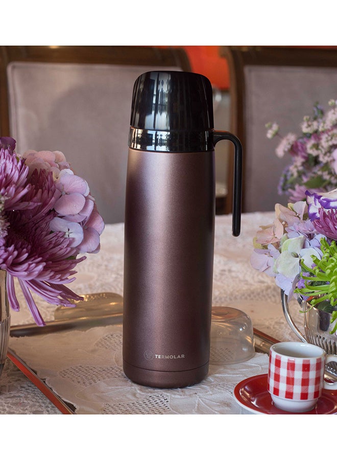Termolar Stainless Steel R-Eolution Bronze Vacuum Insulated Bottle , Portable Bottle , Indoor And Outdoor Use , Easy To Clean 1 Ltr, Tr57747