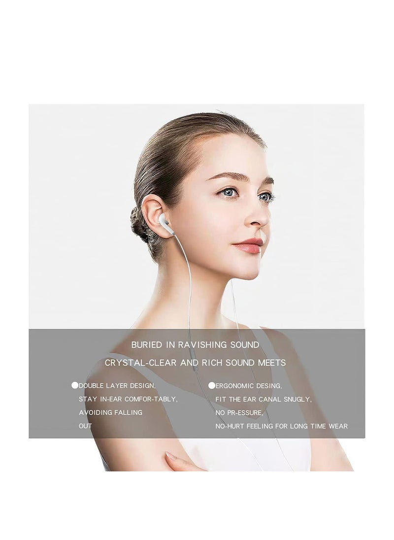 Ntech - NTECH For iPhone Earphones, Wired Stereo Bluetooth Headphones For iPhone 13 With Mic and Volume Control, Compatible With iPhone 13-Pro Max/13/12-Pro/12/11-Pro/11/SE/XS-Max/X/XR) - WHITE - Image 1