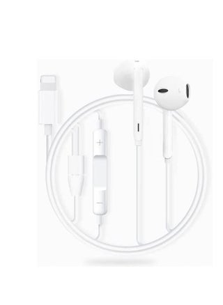 NTECH For iPhone Earphones, Wired Stereo Bluetooth Headphones For iPhone 13 With Mic and Volume Control, Compatible With iPhone 13-Pro Max/13/12-Pro/12/11-Pro/11/SE/XS-Max/X/XR) - WHITE - pzsku/ZCA8E4BE6F938F53BCA9EZ/45/_/1663445002/e41cbc72-d635-4ae2-b780-8e7fc188065f