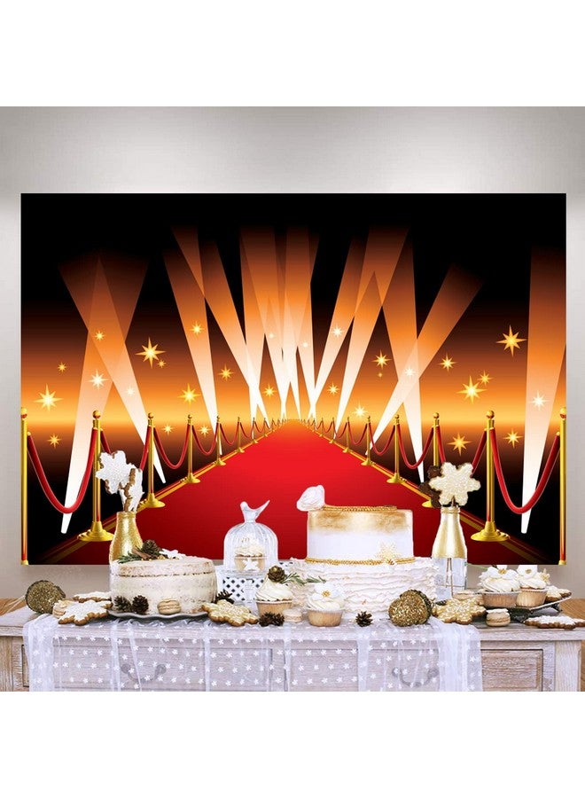 CSFOTO ستارة خلفية سجادة حمراء 6X4 قدم لموضوع الفيلم - زينة حدث عيد ميلاد - ستارة خلفية لموضوع هوليوود لحفلات التصوير - ستارة خلفية سجادة حمراء VIP - Image 4