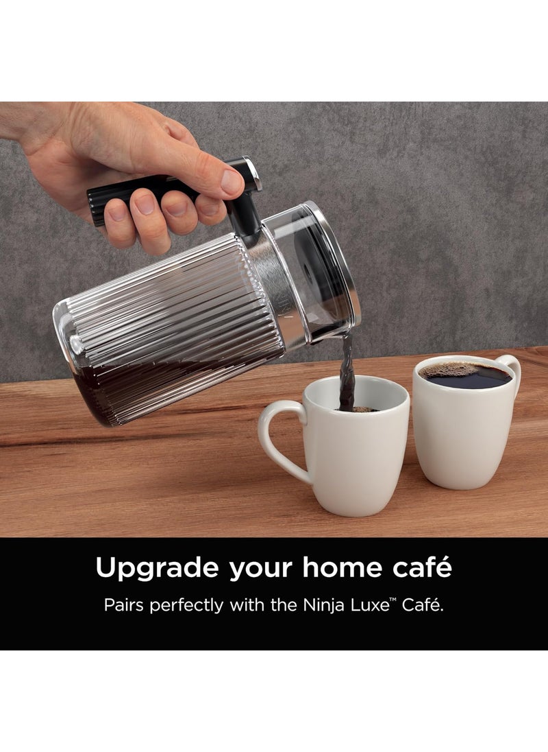 Ninja Ninja Luxe Caf 28 oz Shareable Pitcher for Espresso and Coffee Glass Carafe Hot or Iced Espresso Machine Accessories XSKSHRBLEPTCHR  - Image 5