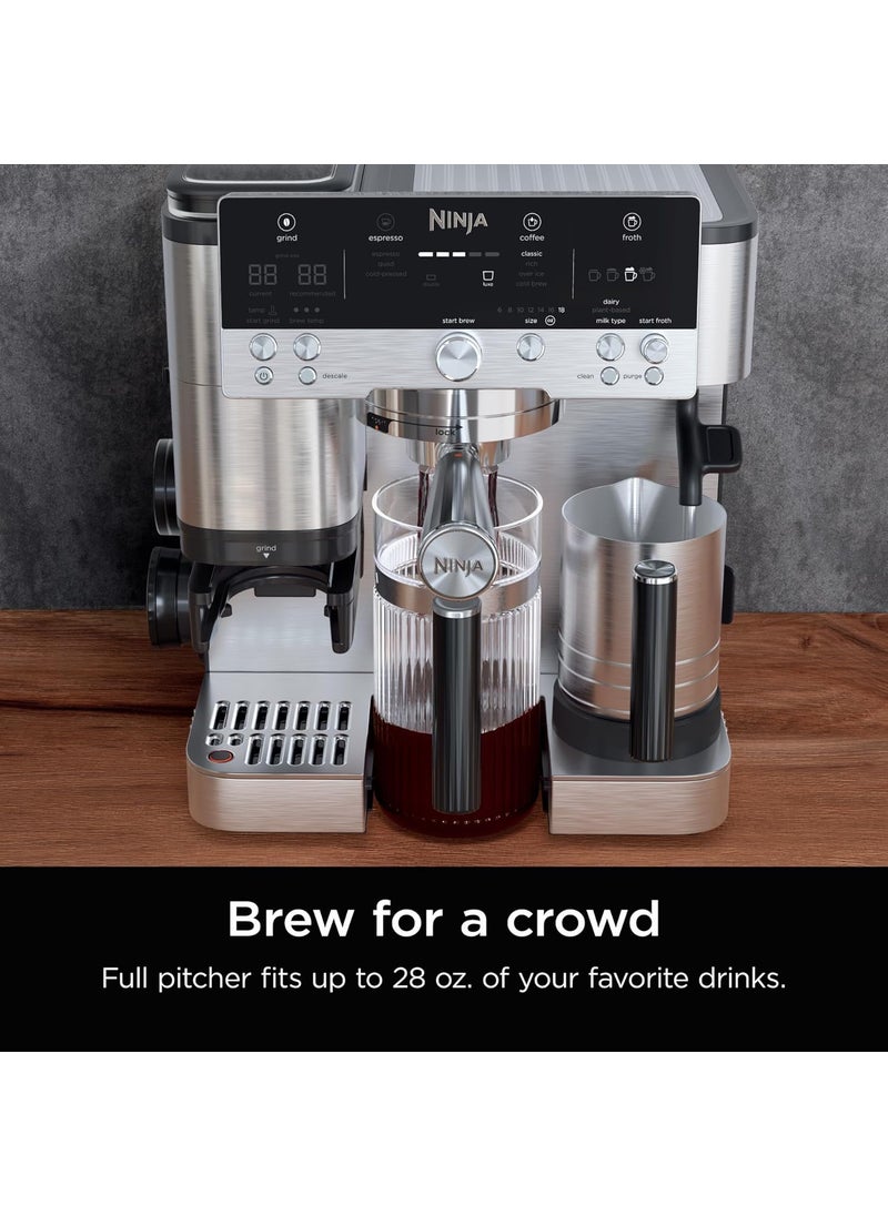 Ninja Ninja Luxe Caf 28 oz Shareable Pitcher for Espresso and Coffee Glass Carafe Hot or Iced Espresso Machine Accessories XSKSHRBLEPTCHR  - Image 2