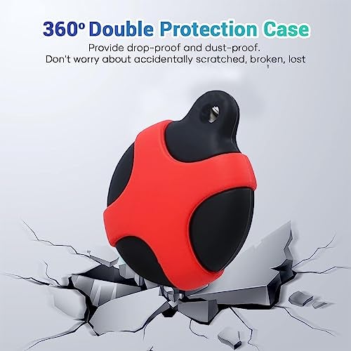 KACA IPX8 Waterproof Silicone Case Compatible with Apple AirTag - Full Protection, Keychain Included, Waterproof, Premium Food Grade Silicone, Scratch-Free, Safe for Kids and Pets [Black & Red] - Image 5