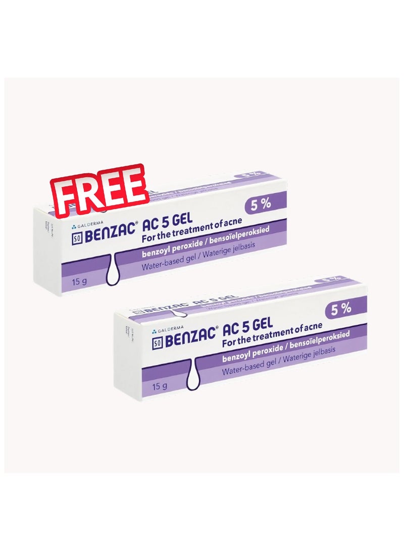 BENZAC ACNE GEL 5% 15g – Pack of 2