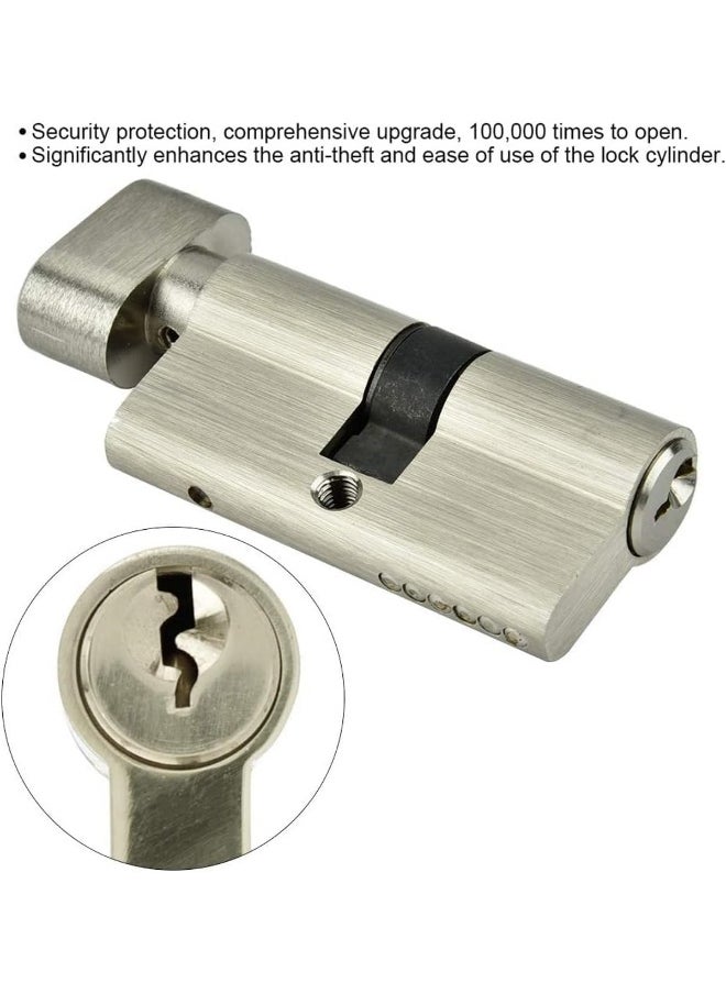 Biella Brass Cylinder Lock Barrel Profile Lock With 3 Keys Lock Anti-Rust Suitable For Wooden Doors, Aluminum Doors (Knob Type, 80Mm)  - Image 3