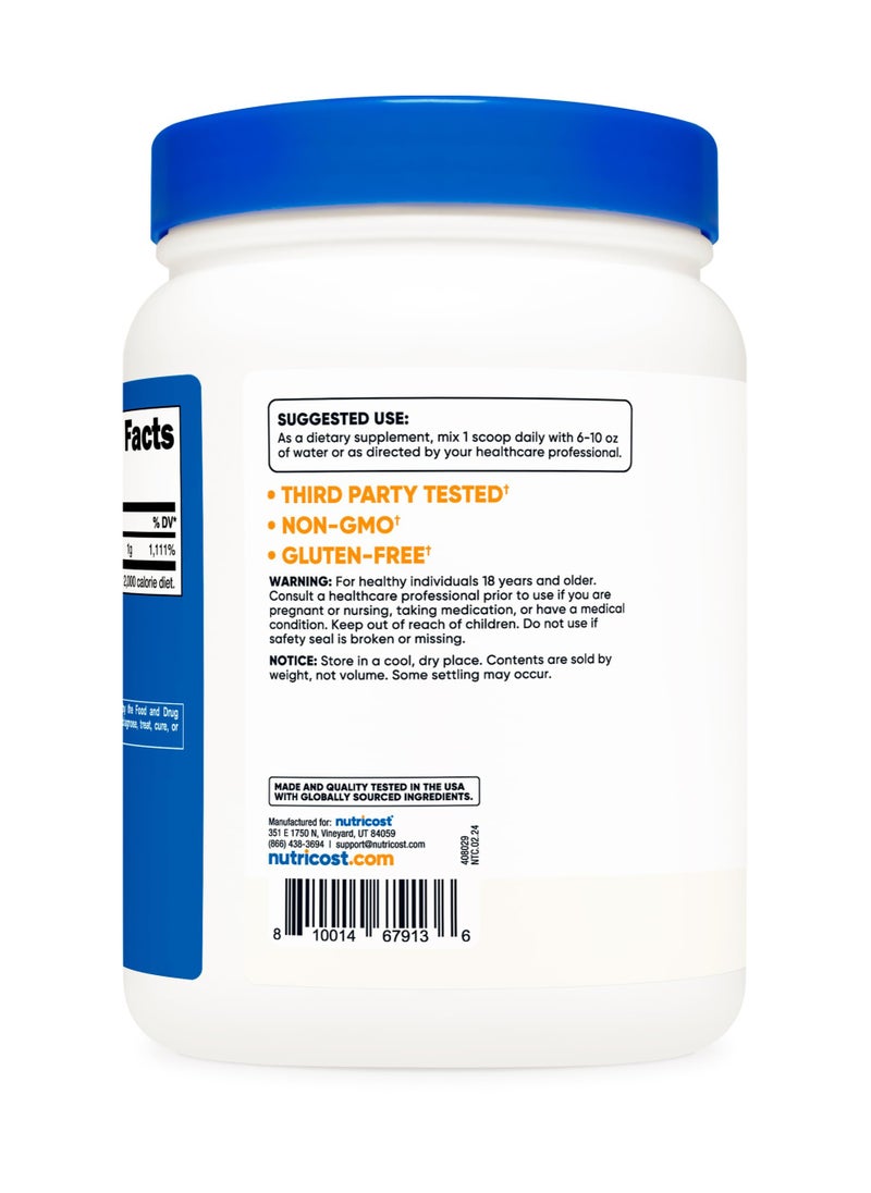 Nutricost - Vitamin C - Ascorbic Acid, 1G Per Serving  | 907 SERVINGS | 2 LB Per Serving - Unflavored Net Wt. 32.4 Oz (2LB) 907 G Dietary Supplement - Image 1