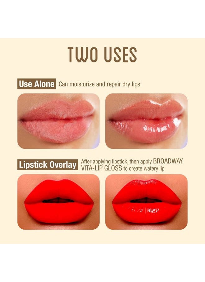 Broadway Broadway Vita-Lip Clear Lip Gloss (Shea Butter 6 Pack), Ultra-Hydrating & Soothing Formula with Multi-Vitamin Oils, High-Shine Non-Sticky Finish, Nourishing Lip Balm for Healthy Lips  - Image 5