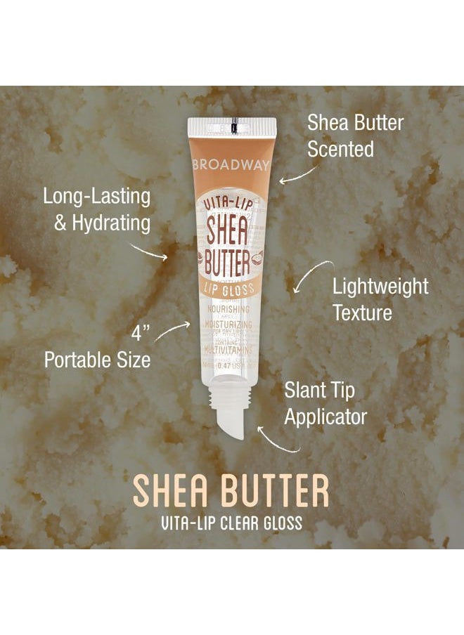 Broadway Broadway Vita-Lip Clear Lip Gloss (Shea Butter 6 Pack), Ultra-Hydrating & Soothing Formula with Multi-Vitamin Oils, High-Shine Non-Sticky Finish, Nourishing Lip Balm for Healthy Lips  - Image 2