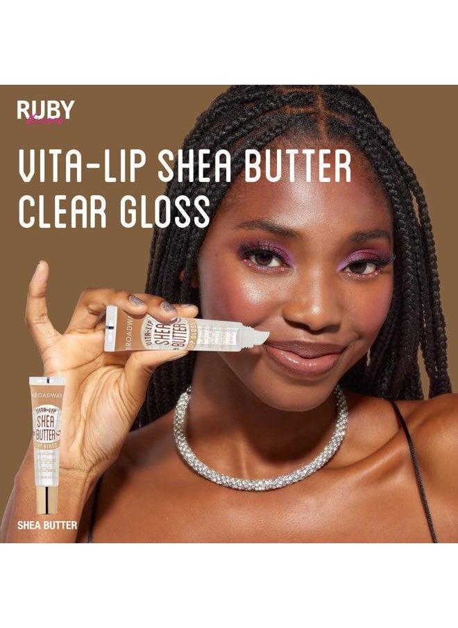 Broadway Broadway Vita-Lip Clear Lip Gloss (Shea Butter 6 Pack), Ultra-Hydrating & Soothing Formula with Multi-Vitamin Oils, High-Shine Non-Sticky Finish, Nourishing Lip Balm for Healthy Lips  - Image 4