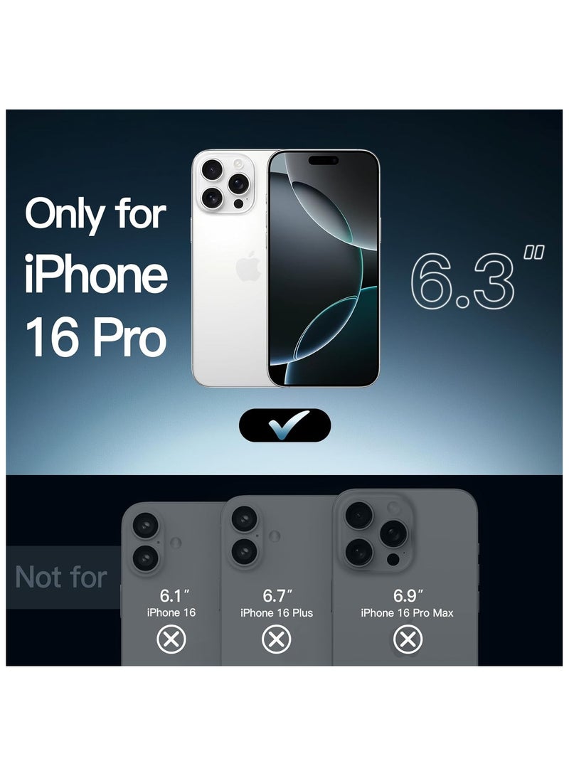 بكج حماية ايفون 16 برو 4 في 1 . شاشة حماية زجاج ضد الكسر والخدوش . شاشة حماية لقافة . كفر صلب شفاف . حماية عدسة الكاميرا - Image 2