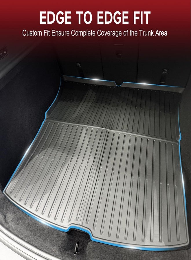 KIKIMO Cargo Mat for 2025 Tesla Model Y Juniper, for Tesla New Model Y 5-Seater Accessories, All Weather TPE Cargo Liner, Custom Fit Heavy Duty Non Slip Trunk Protector - Image 2