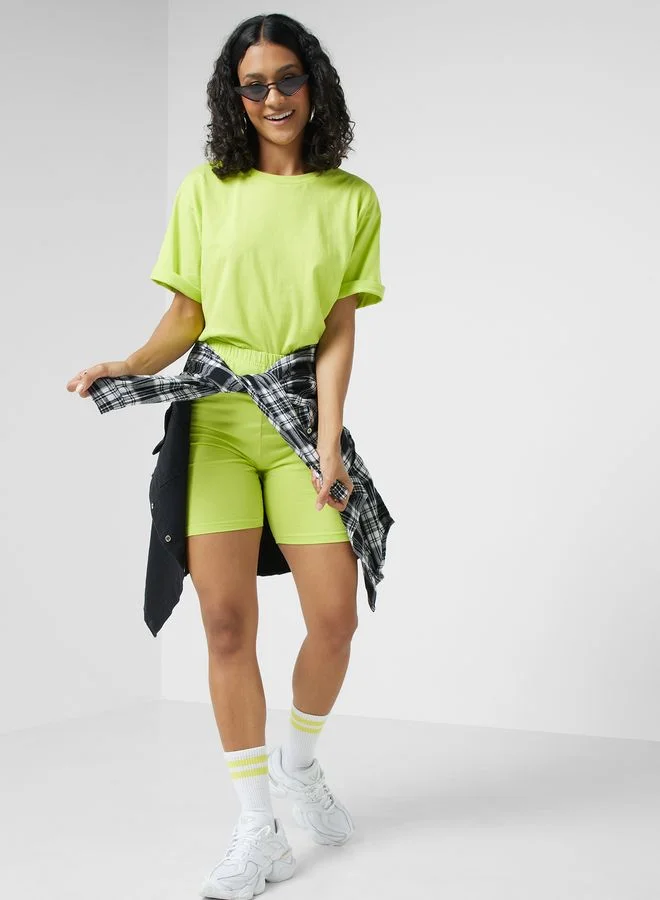 Ginger Basics Oversized T-Shirt & Cycling Shorts Set