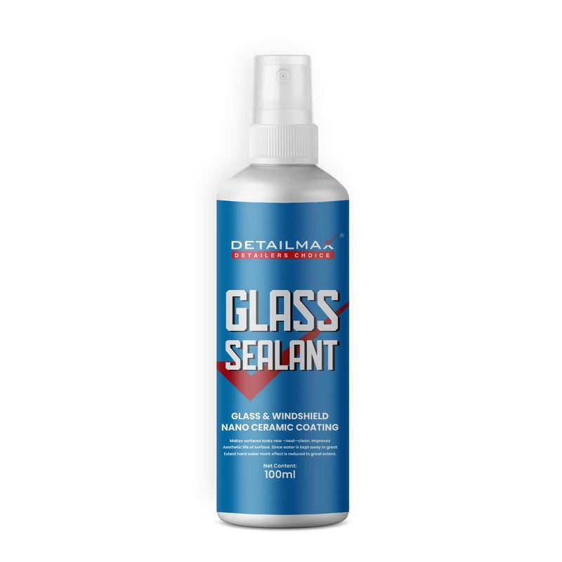 DETAILMAX Glass Sealant 100ml, Rain Water Repellent For Car Windshield Long Lasting Hydrophobic Coating, Can Be Used On All Glass Surfaces for Superior Glass Protection and Unmatched Clarity - Image 1