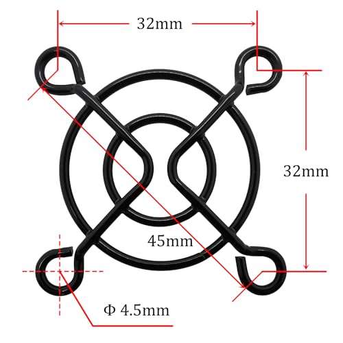 HiQltyla 40mm Fan Grill with Screws, Desktop Computer Case Fan Grills for 40mm Fans, Black Color - 4 Pack - Image 2
