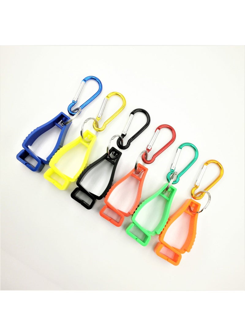 [Factory Outlet] metal buckle gloves clip storage gloves anti-lost hot-selling Sky Blue 