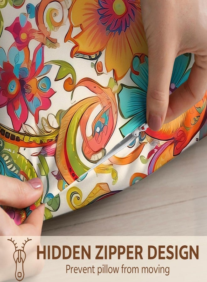 GABraden 1Pack Microfiber Pillow Case,Floral Print Pattern Pillow Cover with Hidden Zipper,Soft Breathable,Standard Size 20"X 26" Pillow case (09-Bohemian Flower) - Image 3