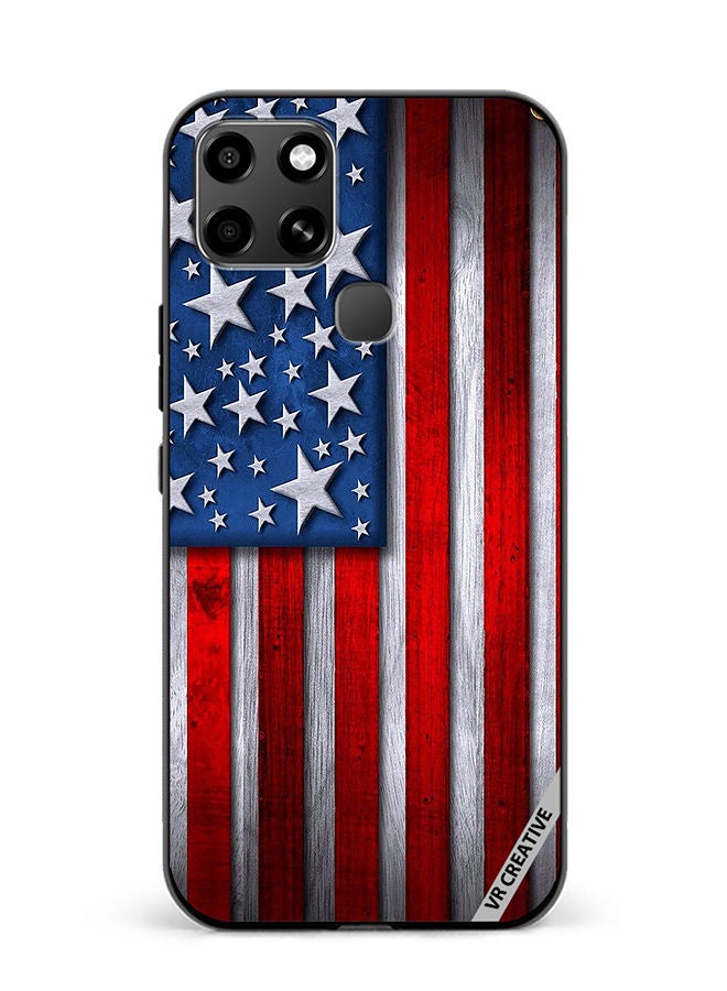 VR CREATIVE Protective Case Cover For Infinix Smart 6 Usa Flag Design Multicolour - Image 1