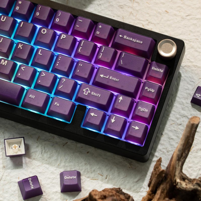 dagaladoo Purple Jade keycaps,Double Shot PBT keycaps Jelly Set,Ceramic Custom Keycap Translucent,Cherry Profile Key caps for 60%/65%/75%/TKL/96%/100% US Layout Mechanical Keyboard - Image 4