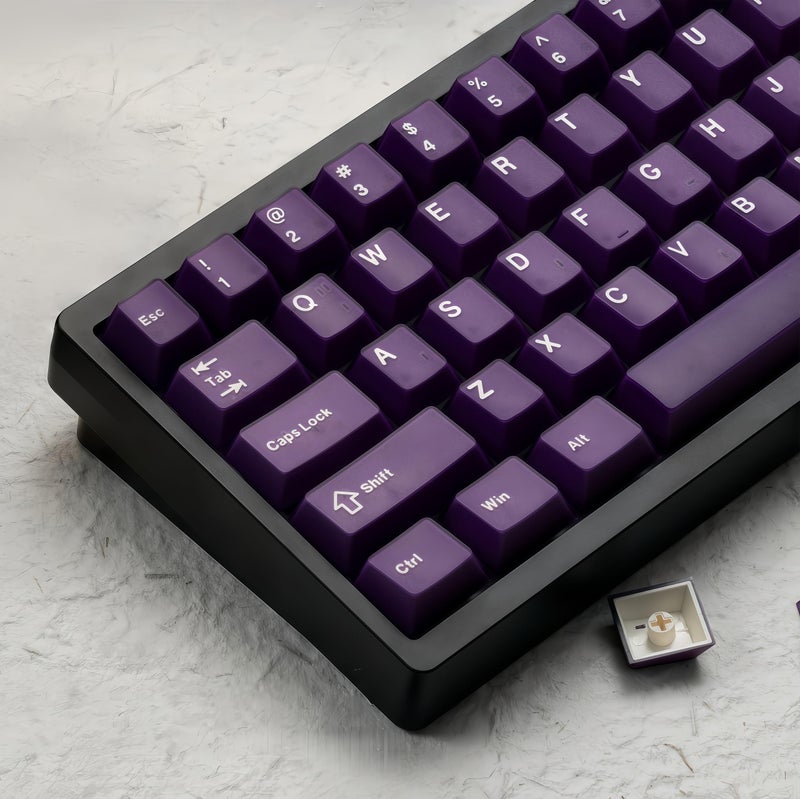dagaladoo Purple Jade keycaps,Double Shot PBT keycaps Jelly Set,Ceramic Custom Keycap Translucent,Cherry Profile Key caps for 60%/65%/75%/TKL/96%/100% US Layout Mechanical Keyboard - Image 1