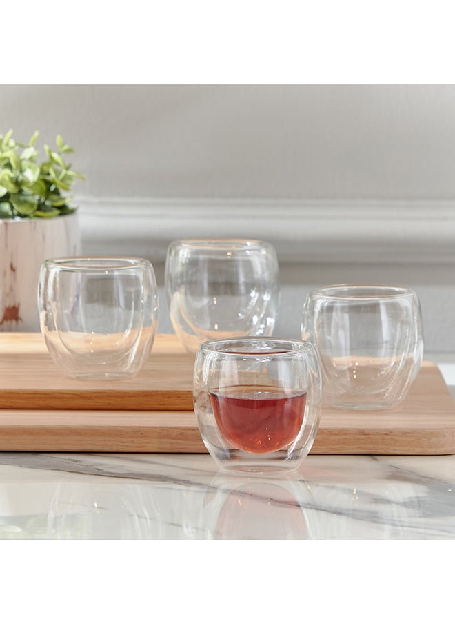 Home Box - مجموعة أكواب مزدوجة الجدار 4 قطع 80 مل - Image 1