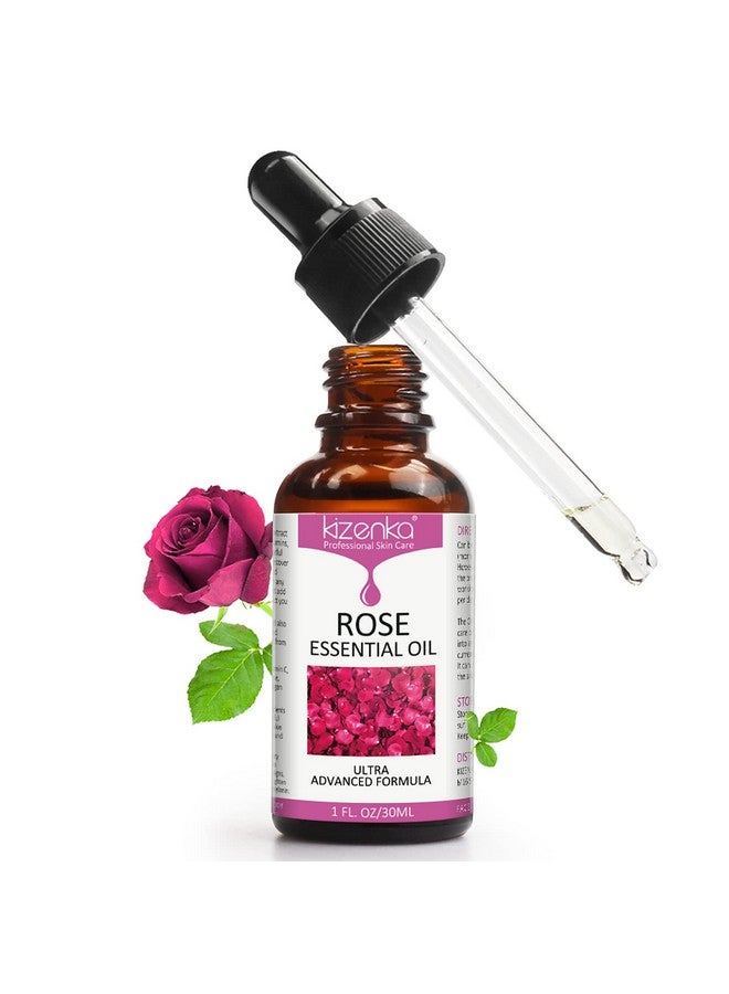 SOLOTREE Rose Essential Oil, Face Rose Oil, Moisturizer Rose Oil, Anti Ageing & Anti Wrinkle Serum, Rose oil for Face, Skin Care, 1 oz (30ml) - Image 1