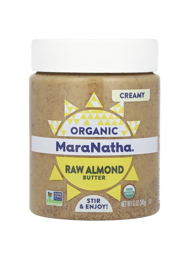 MaraNatha MaraNatha, Organic Raw Almond Butter, Creamy, 12 oz (340 g)  - Image 1