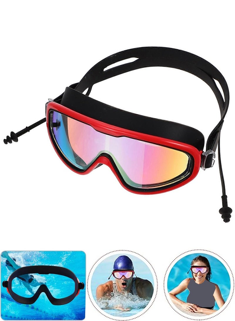 Joerex Professional Swimming Goggles - Anti Fog Big Lenses For Wider and Clear Vision, Earplugs, Adjustable and Leakproof Swim Glasses For All Level Swimmers, Men, Women  - Image 1